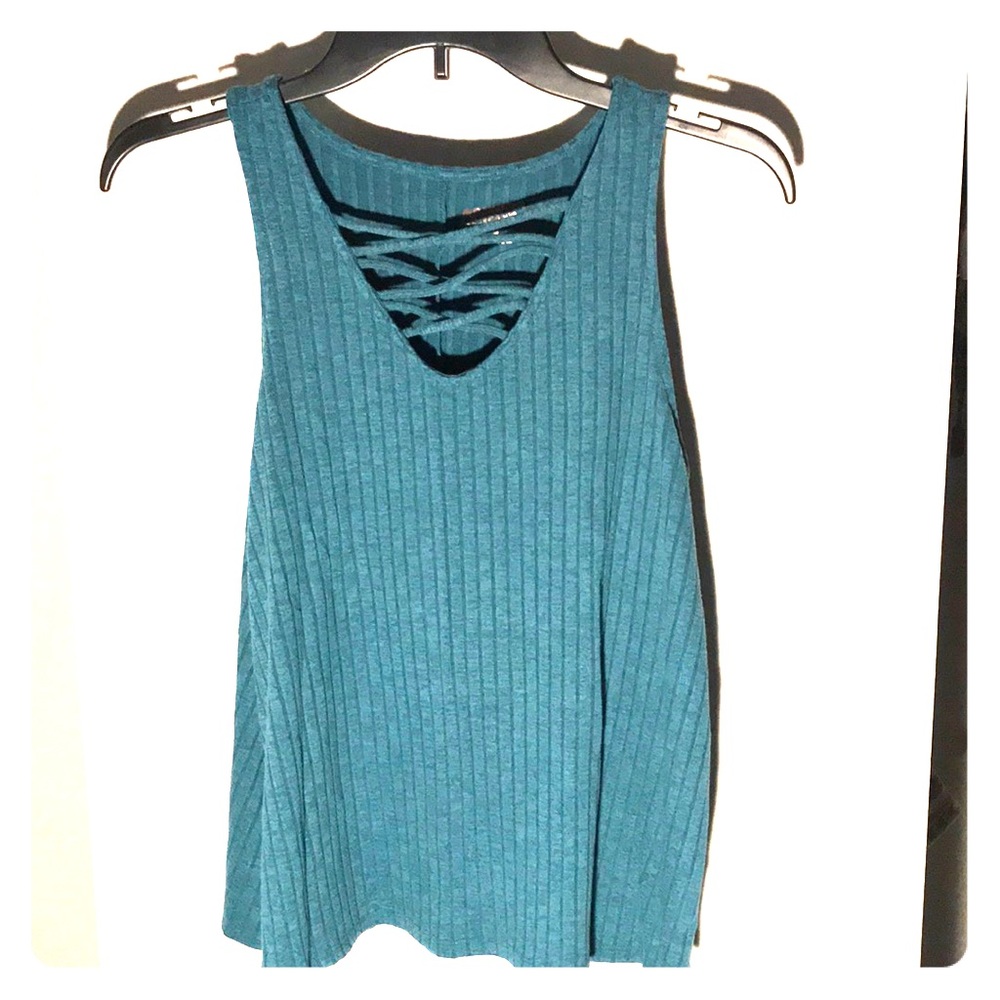 Blue Low Cut Tank